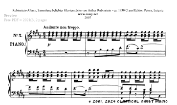 Free-sheet-music by Rubinstein,Rubio,Rudolph,Saint-George,Saint-Saens